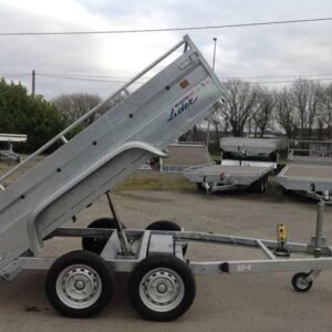 Remolque basculante de alta resistencia Lider, PTAC 1500 kg, ejes dobles con freno
