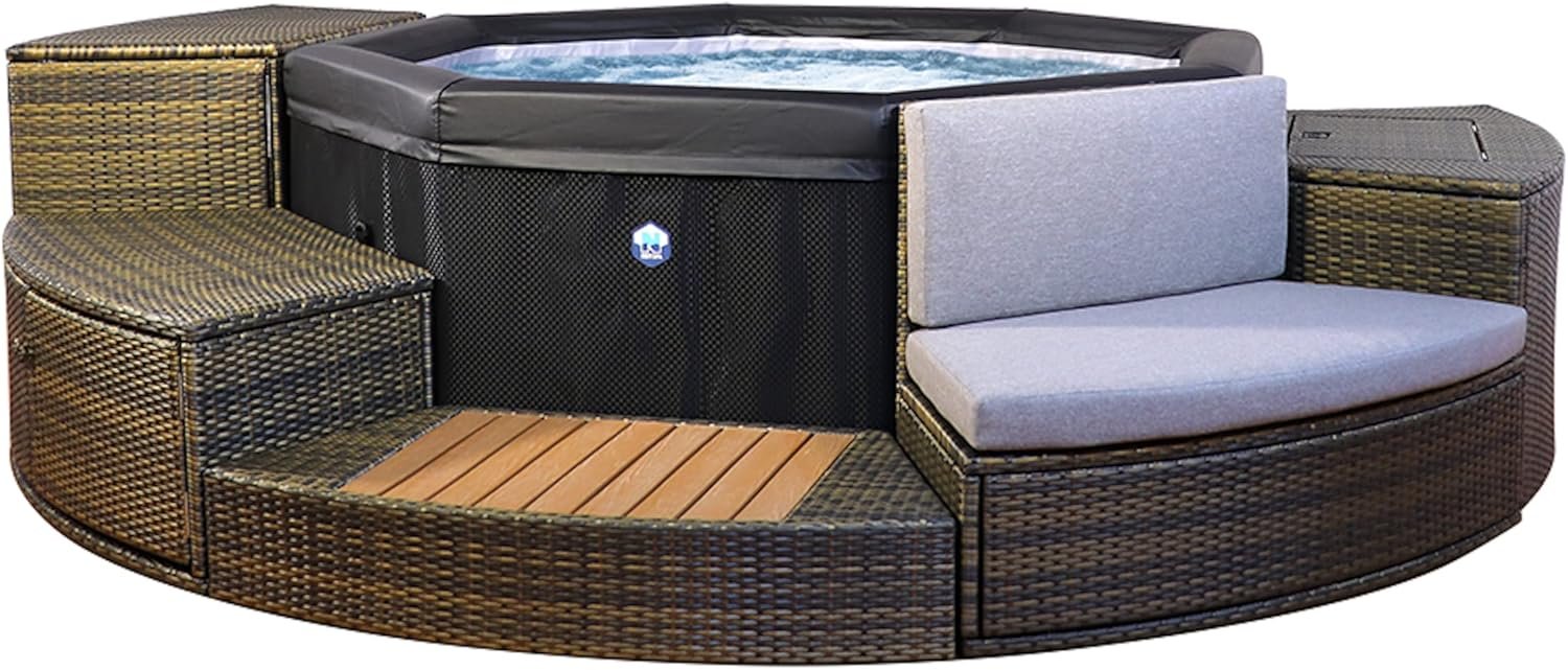 NETSPA SP-OCT165/MOB2 NetSpa Octopus – Semirrígido + Muebles – 4 a 6 plazas