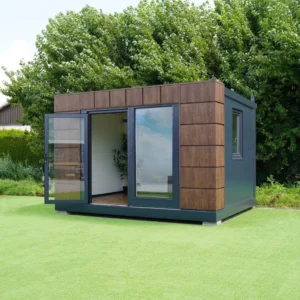 Contenedor Helsinki de 4,80 x 3,50 metros. Ideal como bungalow deportivo