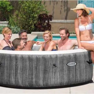 Intex PureSpa Deluxe Madera Gris 85″ x 25″