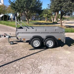 Remolque caja abierta 2 ejes doble eje sin freno