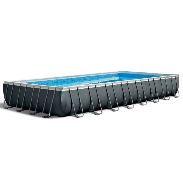Kit de piscina tubular desmontable Intex Ultra XTR – 975 x 488 x 132 cm – Rectangular (Filtro de arena + Accesorios) – 26374GN