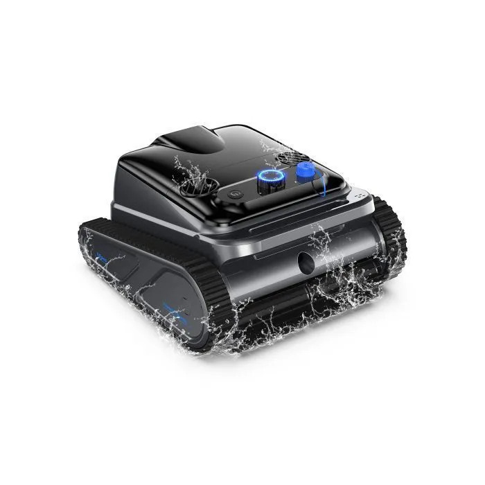 Limpiador robótico inalámbrico para piscinas, 4 motores, 300 min de autonomía, batería de 10200 mAh, 4 modos de limpieza: suelo/paredes/línea de flotación