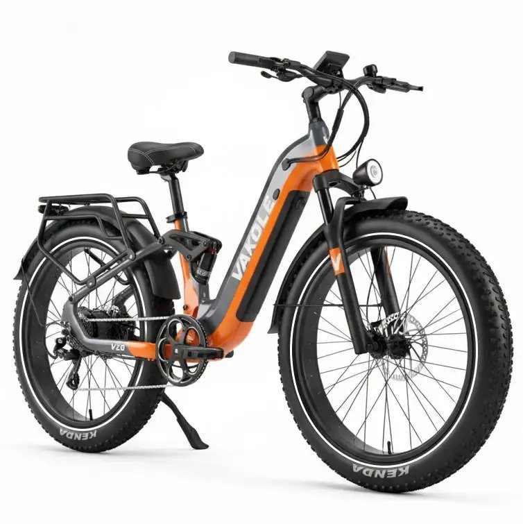 Vakole V26 250W 26″ Fat Bike Eléctrica con Suspensión Completa y Sensor de Torsión Batería 48V 20.8Ah 998Wh SUV E-Bike